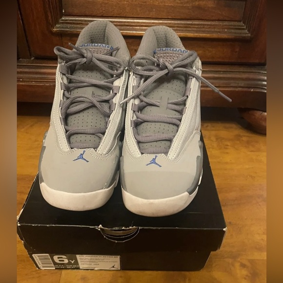 Air Jordan 14 Retro Big Kid Wolf/Grey/White Size 6Y - Picture 1 of 3